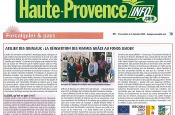 L' Atelier de Forcalquier soutenu par LEADER GAL Haute-Provence Luberon